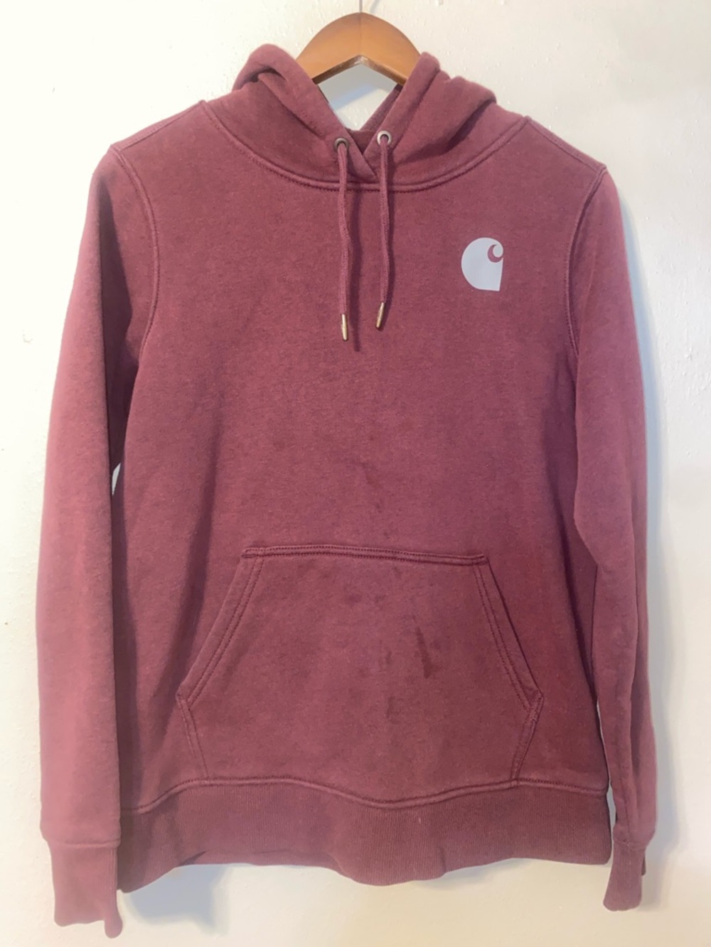 Carhartt Relaxed Fit Rosewood Pullover Hoodie with Chest Logo
